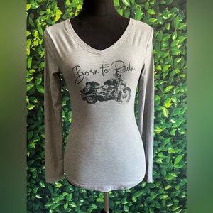 WOMEN’S ‘BORN TO RIDE’ 🏍 LONG SLEEVE TEE